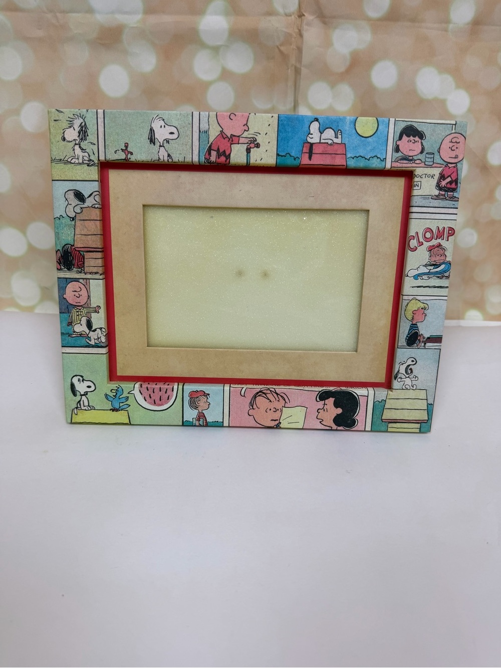 Hallmark Peanuts Comic Strip Multicolor Picture Frame with Red Inner Trim